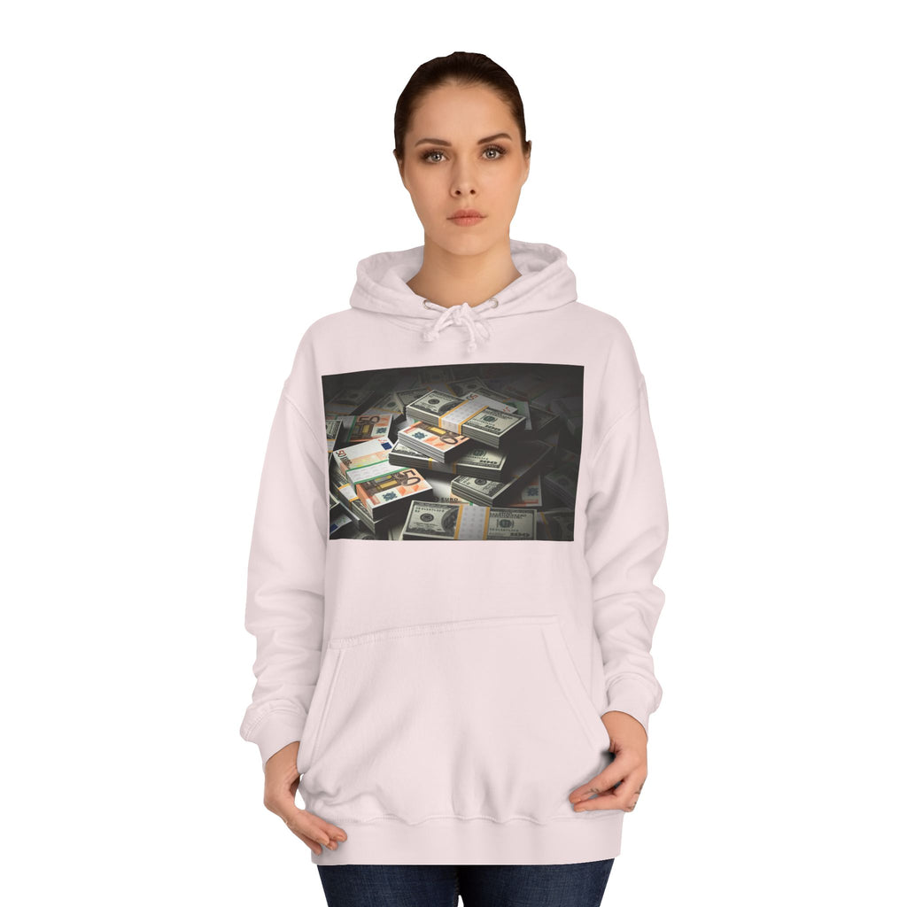 Stacked Cash Money Hoodie | Vintage Banknote Print, Stacks of Dollars