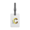 Gold Letter C Monogram Luggage Tag | Rectangle Polyester