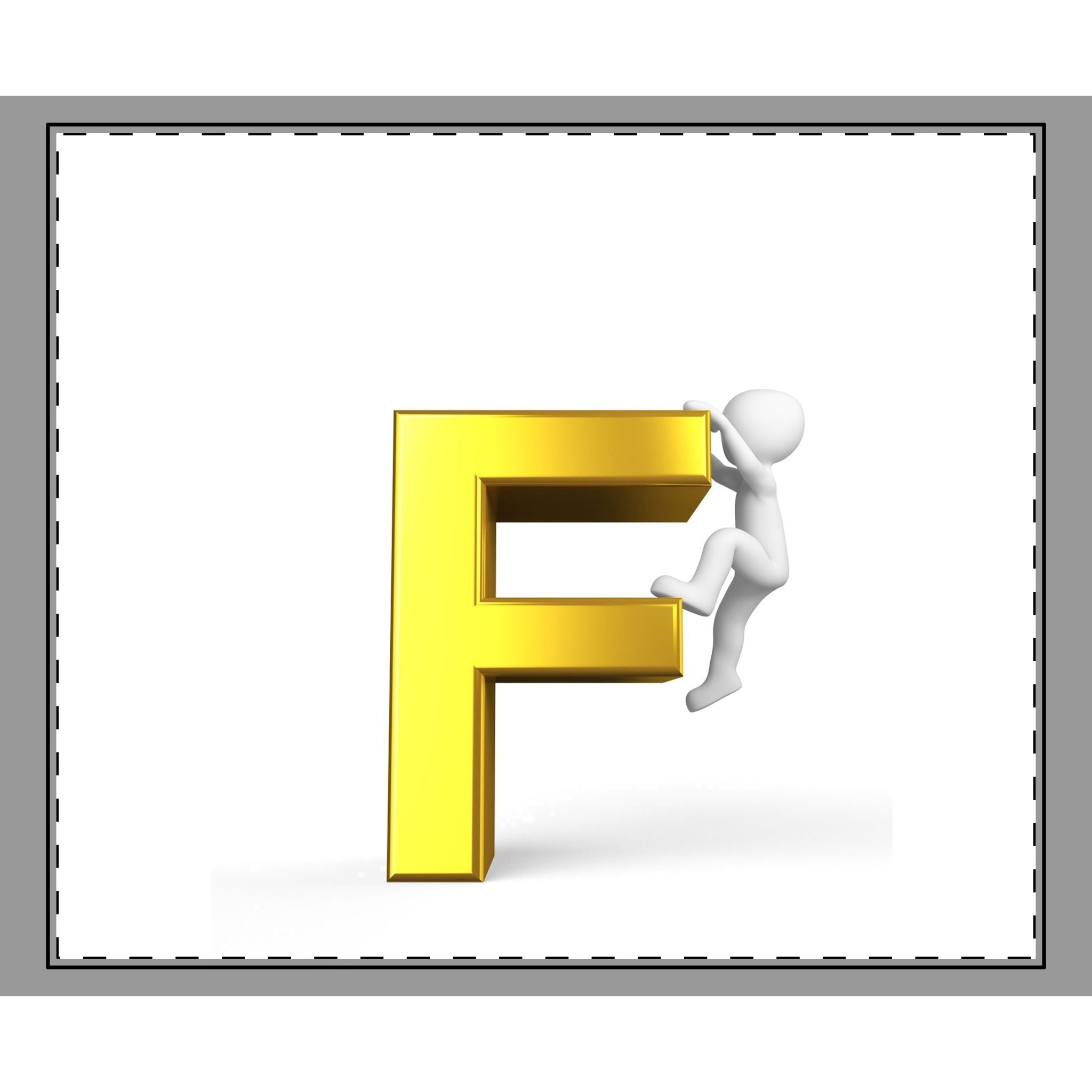 Woven-Style Coverlet | 3D Gold Letter F