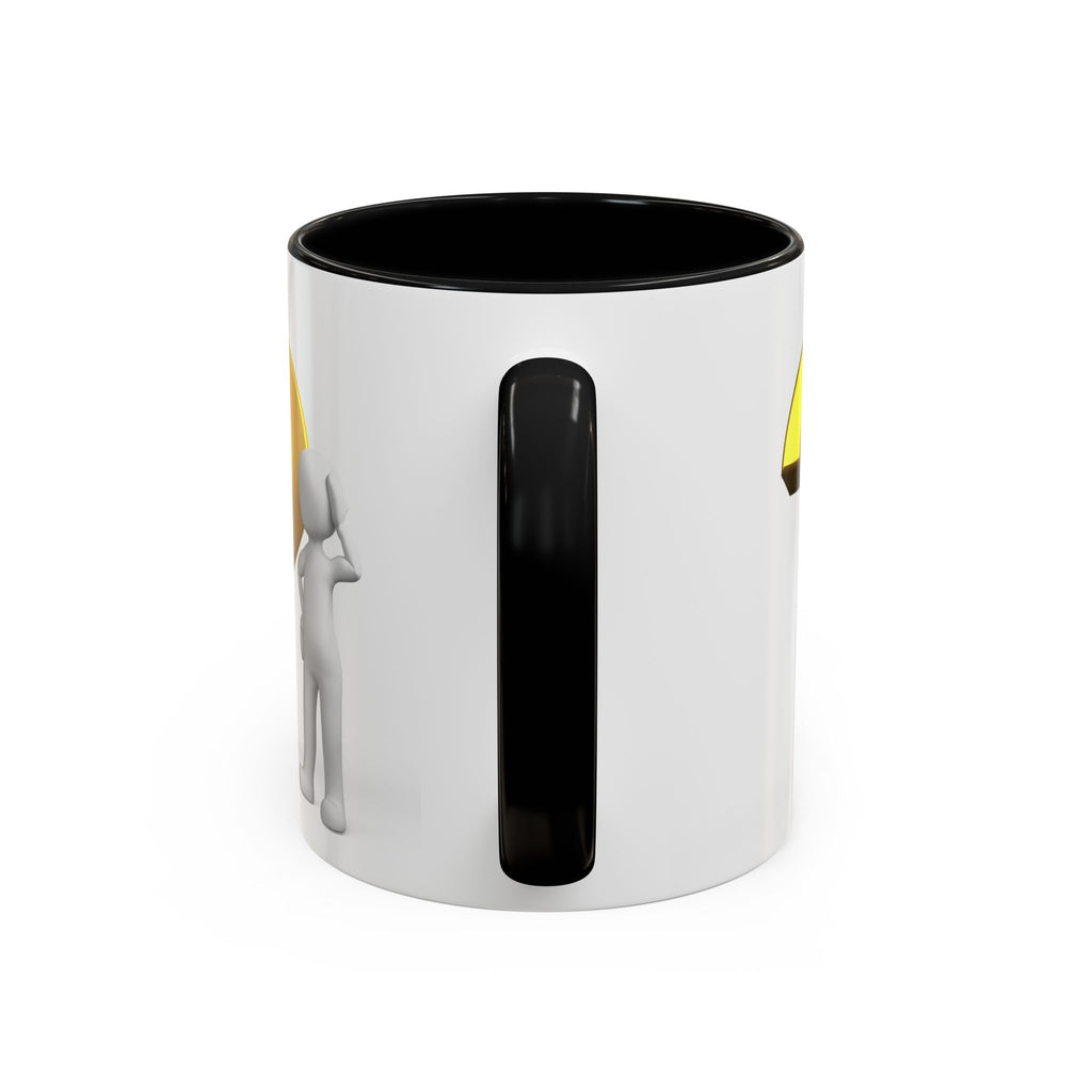 Fragezeichen-Figur-Tasse | Akzent-Kaffeetasse