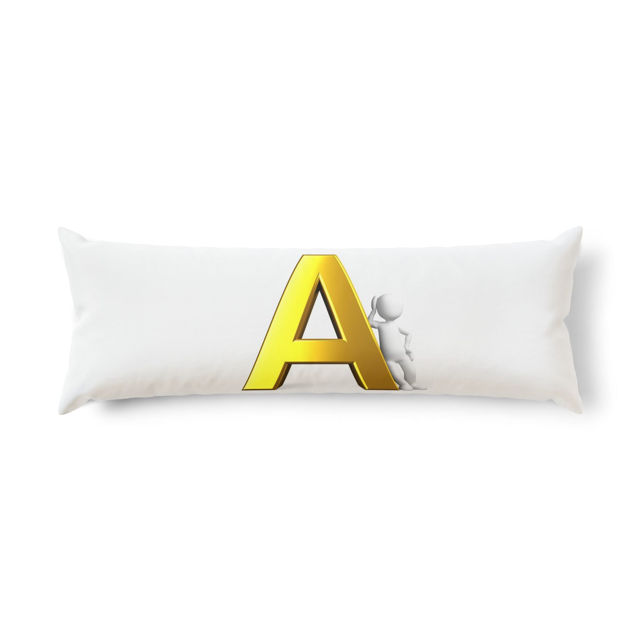 Traversin monogramme lettre A dorée | Taie d'oreiller initiale, Décor alphabet