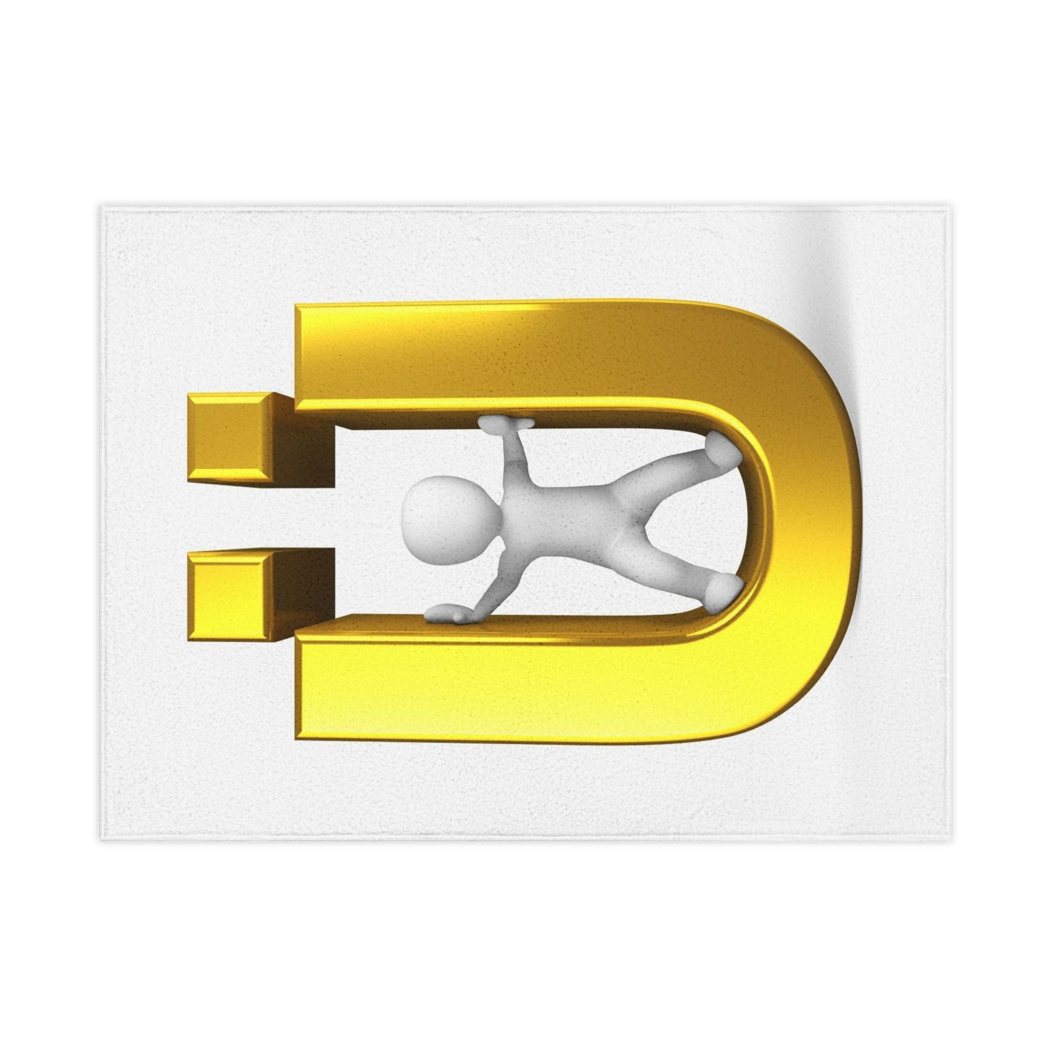 Gold Letter Ü with 3D Figure Toddler Blanket | Alphabet Initial Blanket