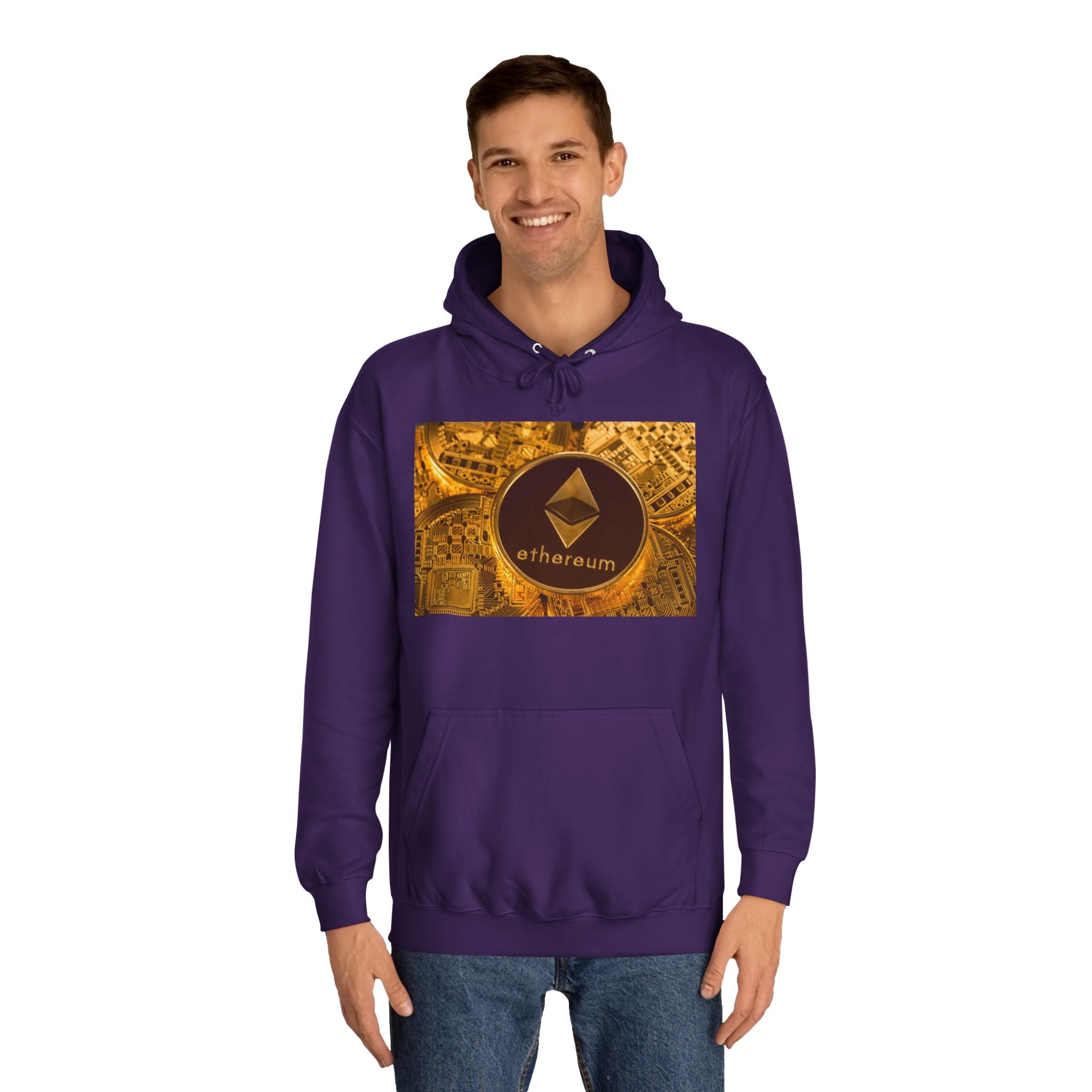 Ethereum Coin Hoodie | Crypto Logo Sweatshirt, Blockchain Design