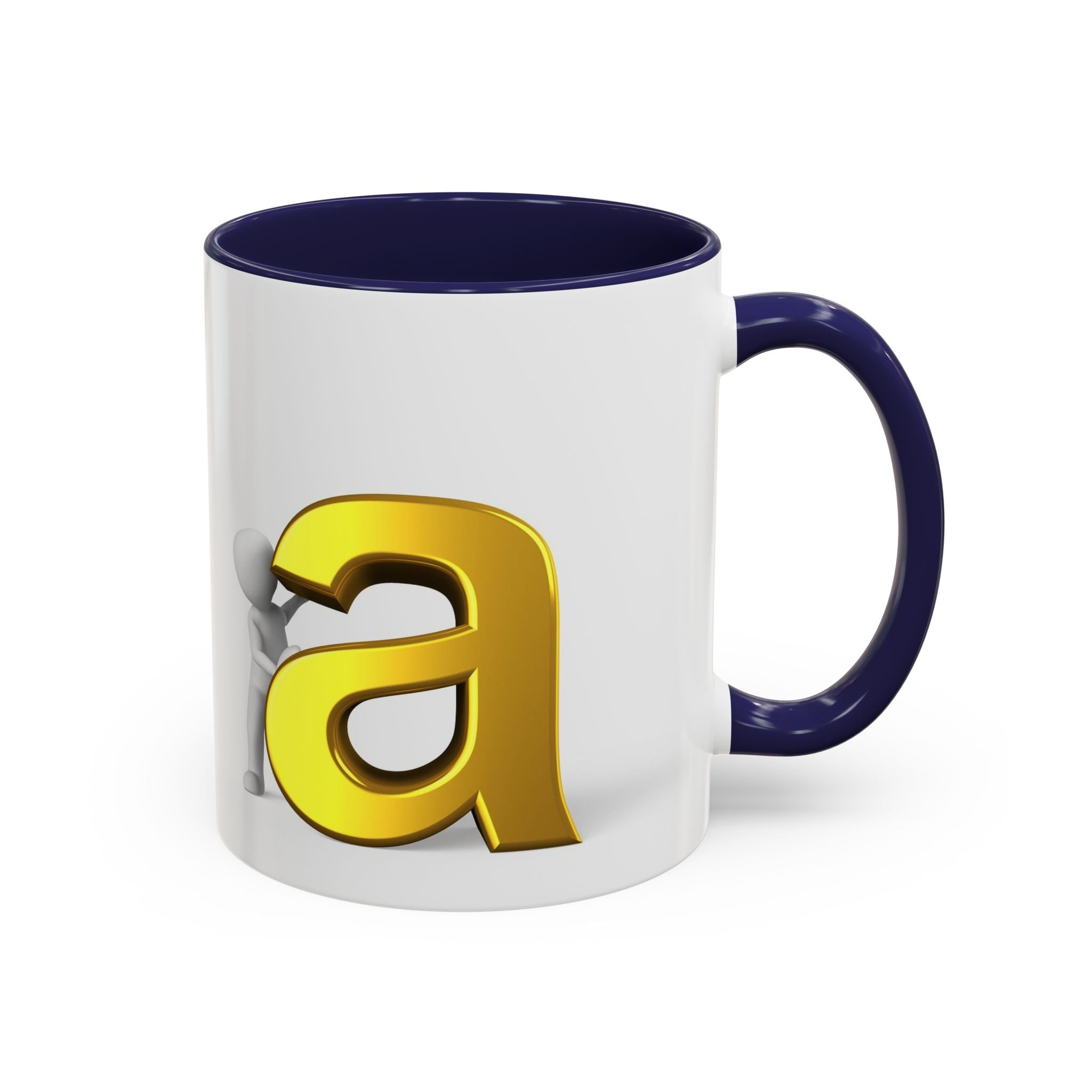 Gold Letter A Monogram Mug | Accent Coffee Mug 11oz 15oz