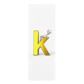 Gold Letter K with 3D Figure Rubber Yoga Mat | Initial Monogram Exercise Mat