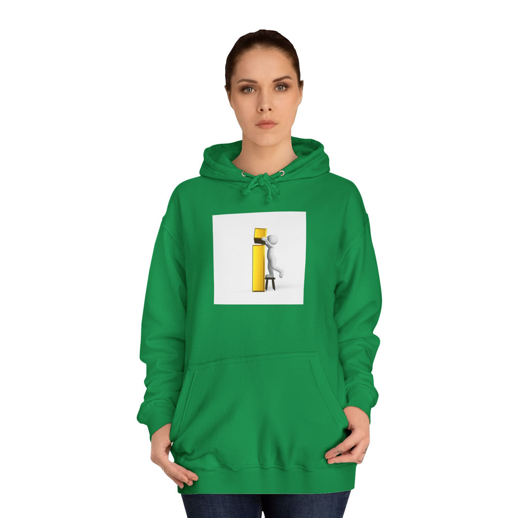 Stick Figure Building Letter i Hoodie | Minimal Illustration