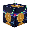Litecoin Crypto Coin Pattern Light Cube Lamp | Cryptocurrency Decor, Trading Chart Design