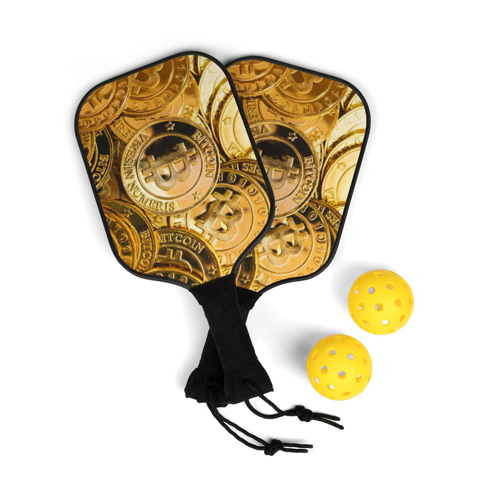Bitcoin Coin Pattern Pickleball Paddle | Pickleball Kit