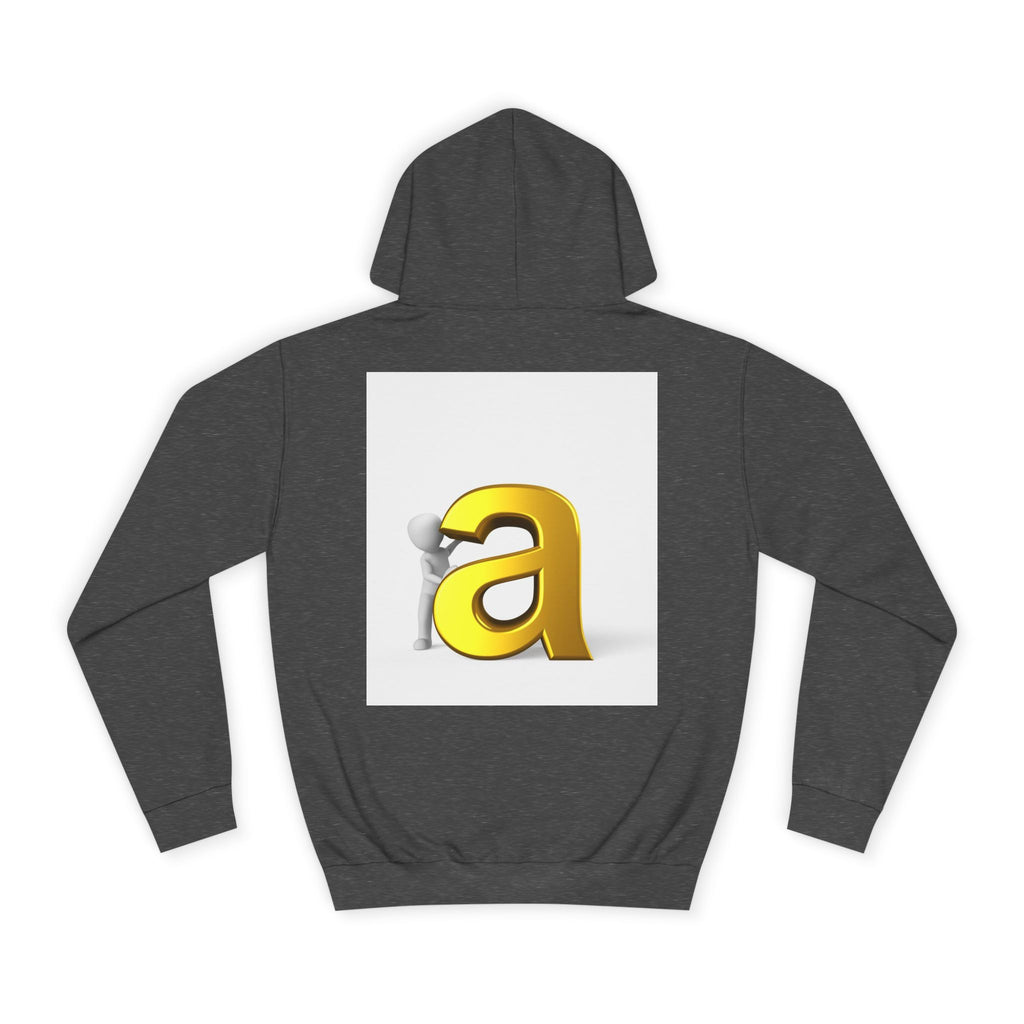 Gold 3D Letter A Hoodie | Monogram Initial Sweatshirt