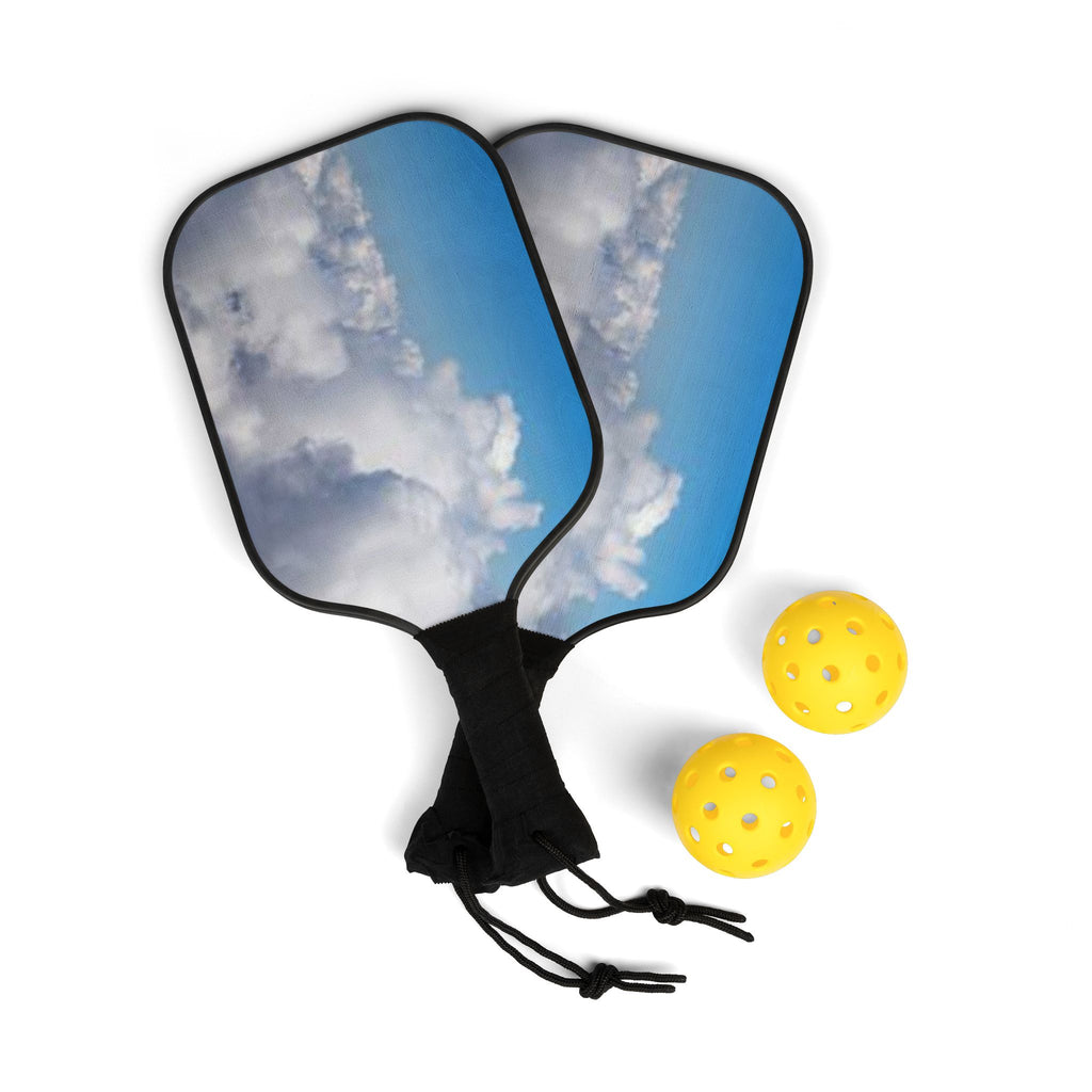 Blue Sky Clouds Pickleball Paddle Set | Pickleball Kit