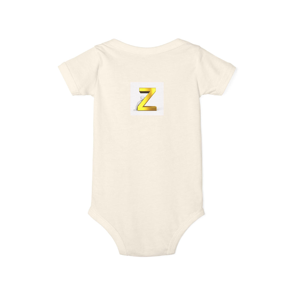 Gold Letter Z Infant Onesie | Baby Monogram Bodysuit