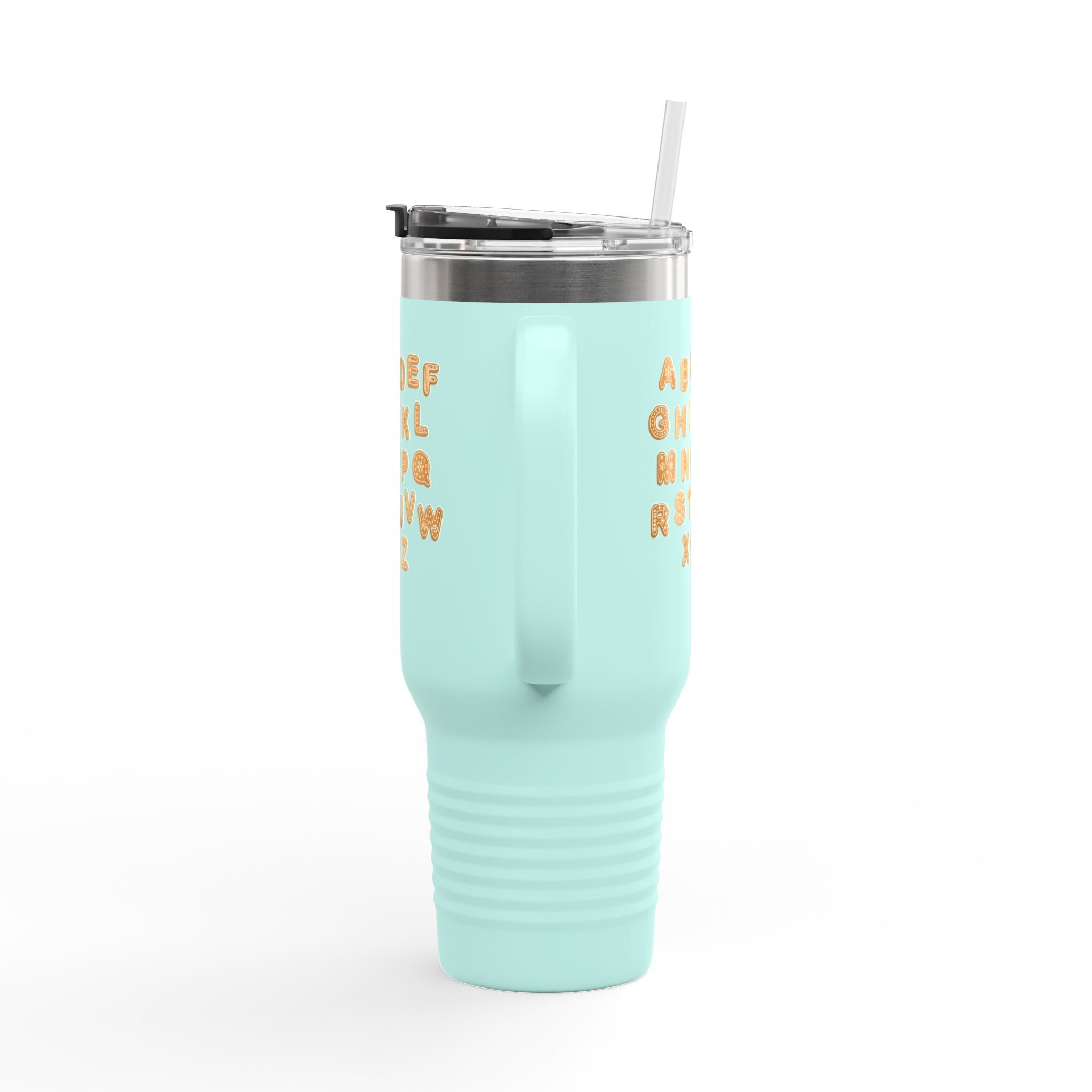 Alphabet Cookie Letters Travel Mug | 40oz Insulated Tumbler