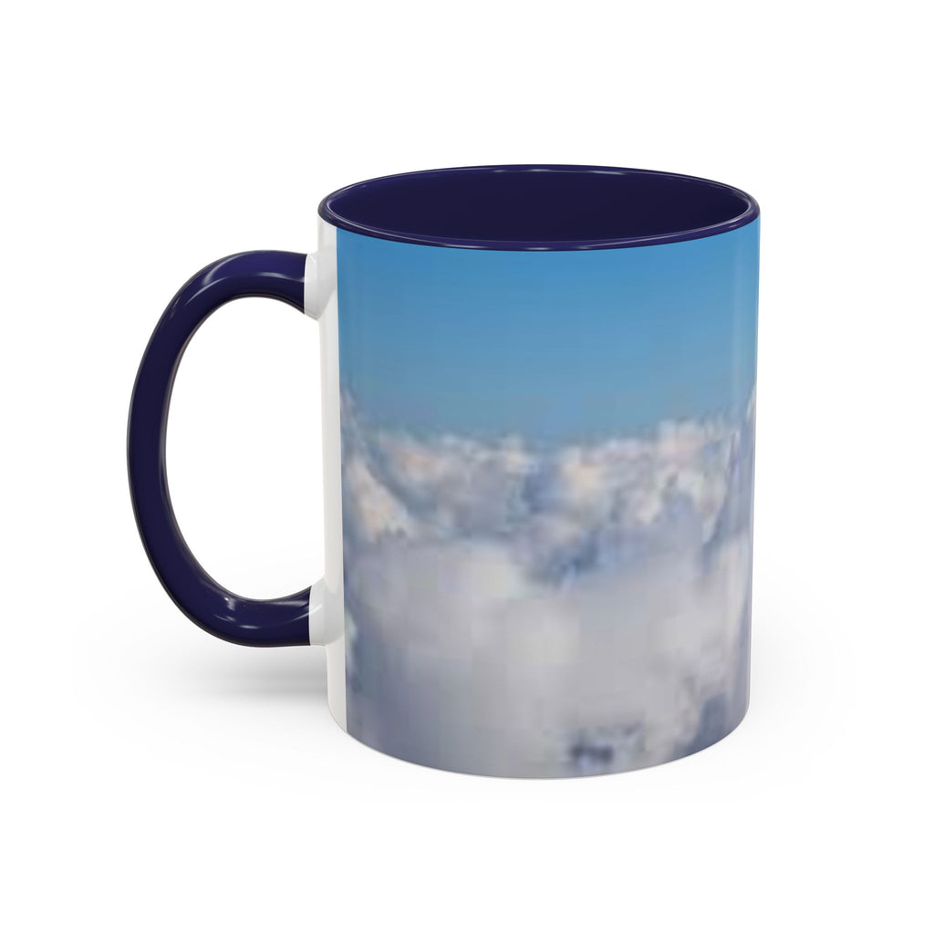 Blue Sky Clouds Accent Coffee Mug | 11oz 15oz