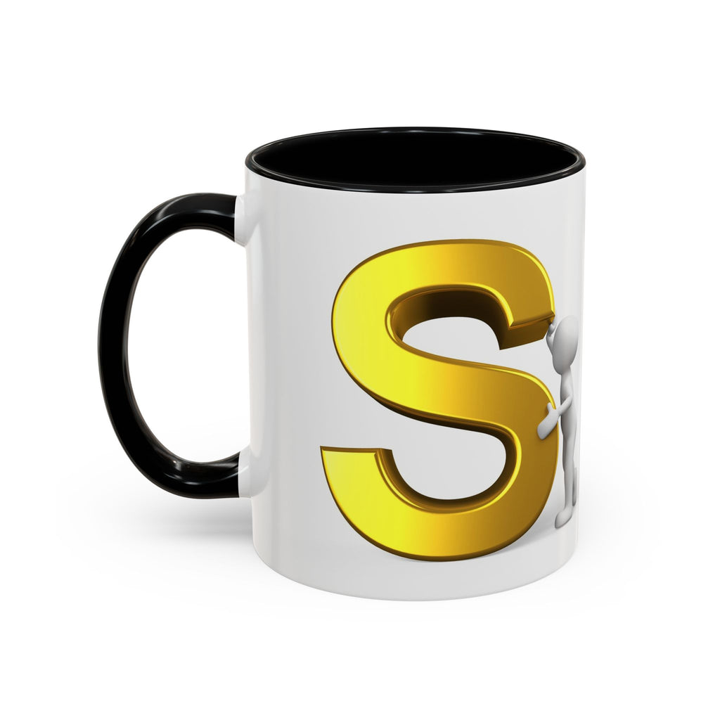 Gold Letter S Initial Mug | Accent Coffee Mug