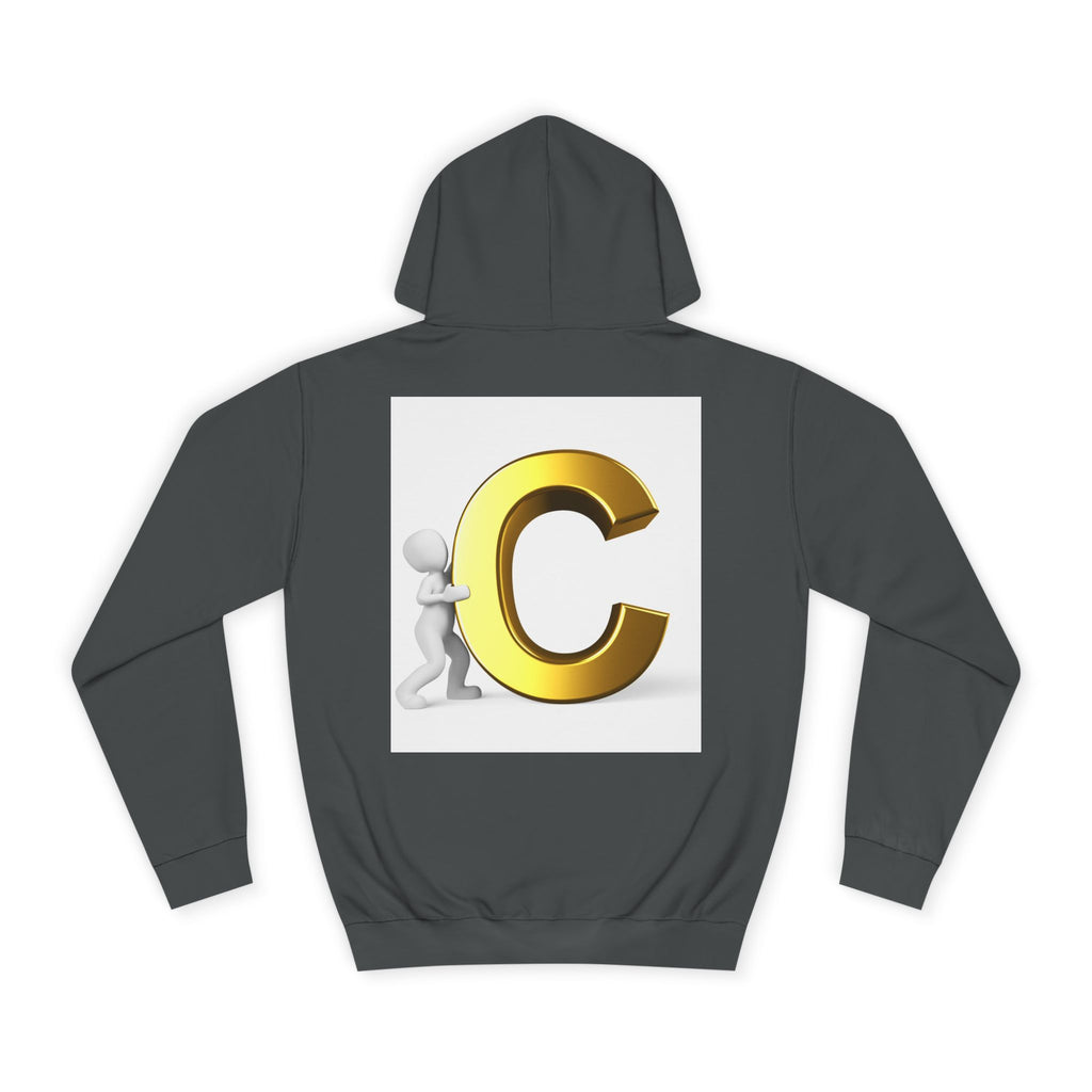Gold Letter C Hoodie | Monogram Initial C Sweatshirt