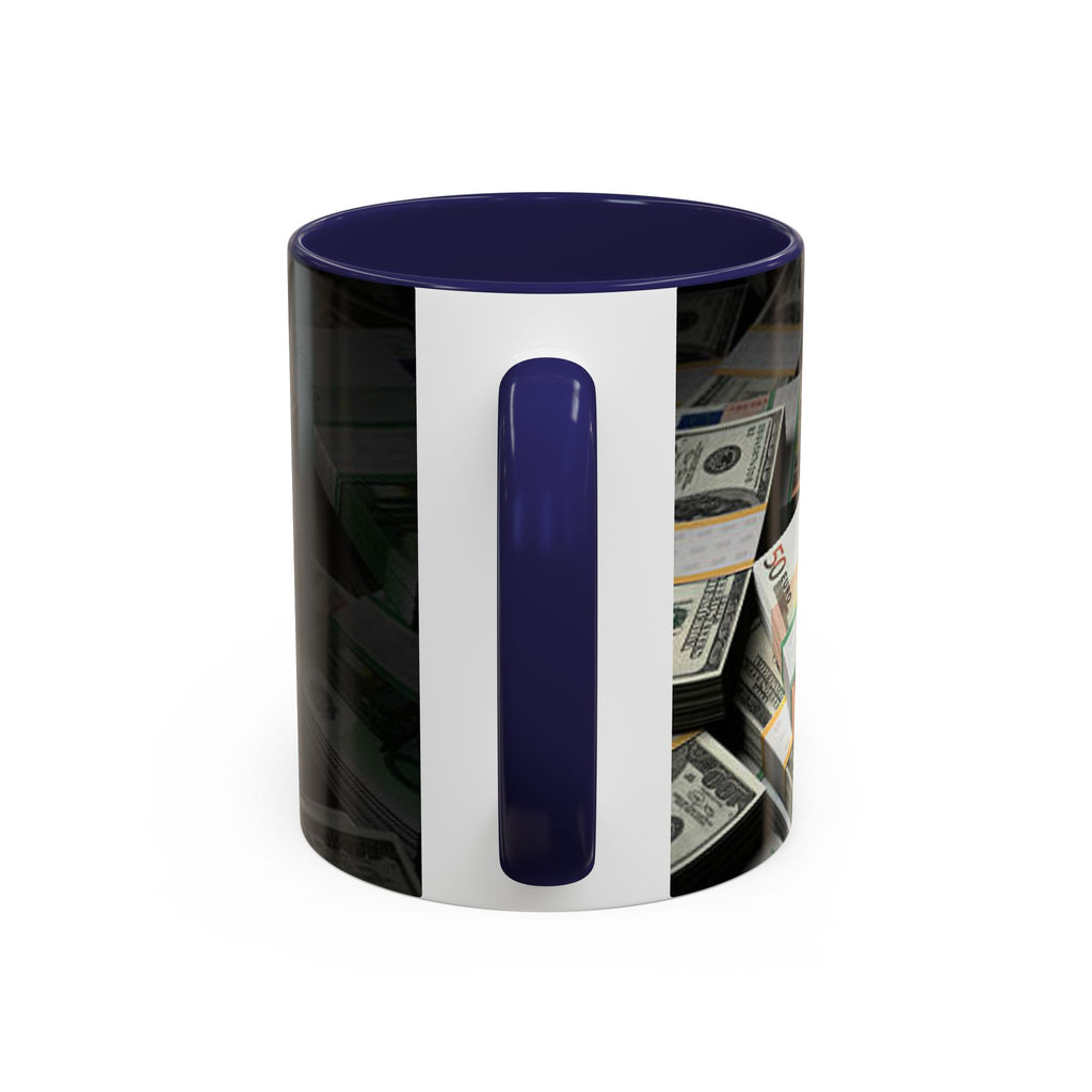 Geldstapel-Tasse | Akzent-Kaffeetasse 325 ml 444 ml, Bargeld-Muster