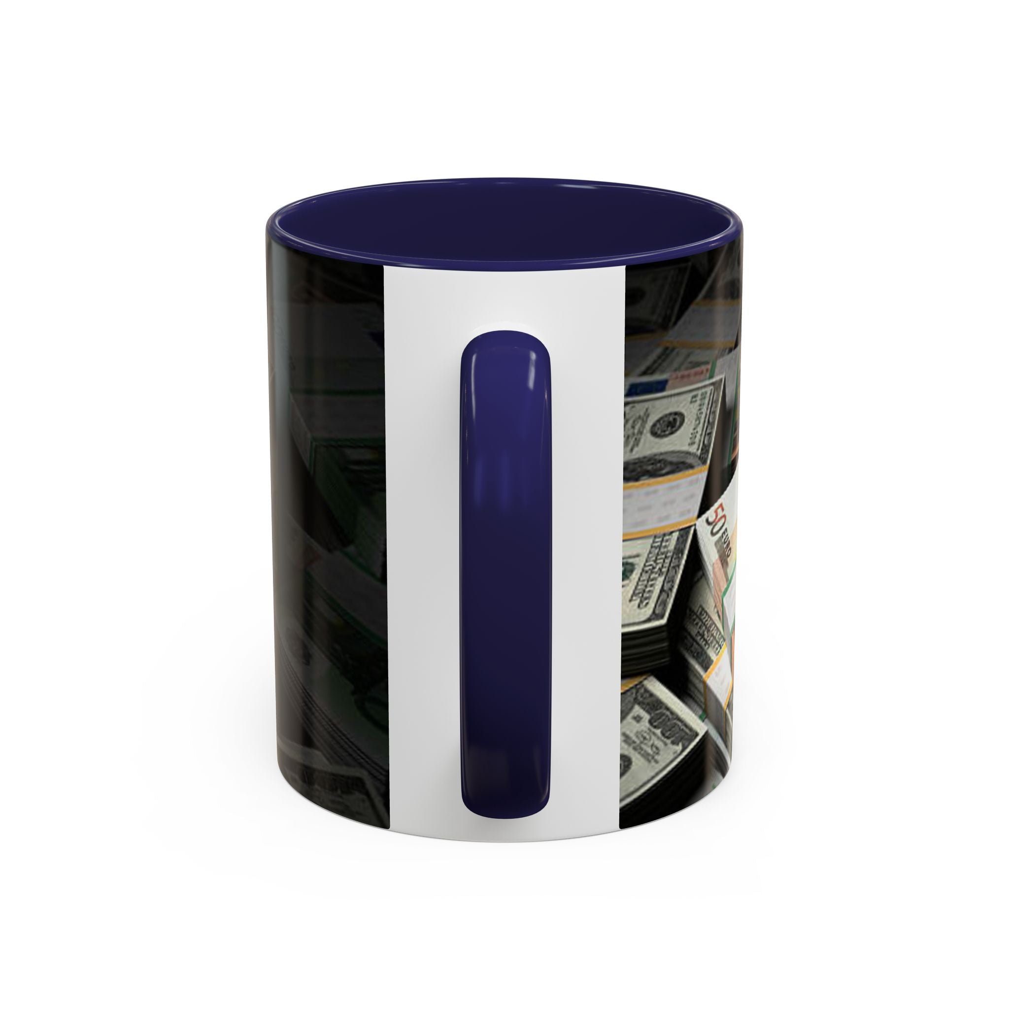 Geldstapel-Tasse | Akzent-Kaffeetasse 325 ml 444 ml, Bargeld-Muster