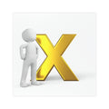 Gold X Letter Car Magnet | Alphabet Initial Magnetic Decal