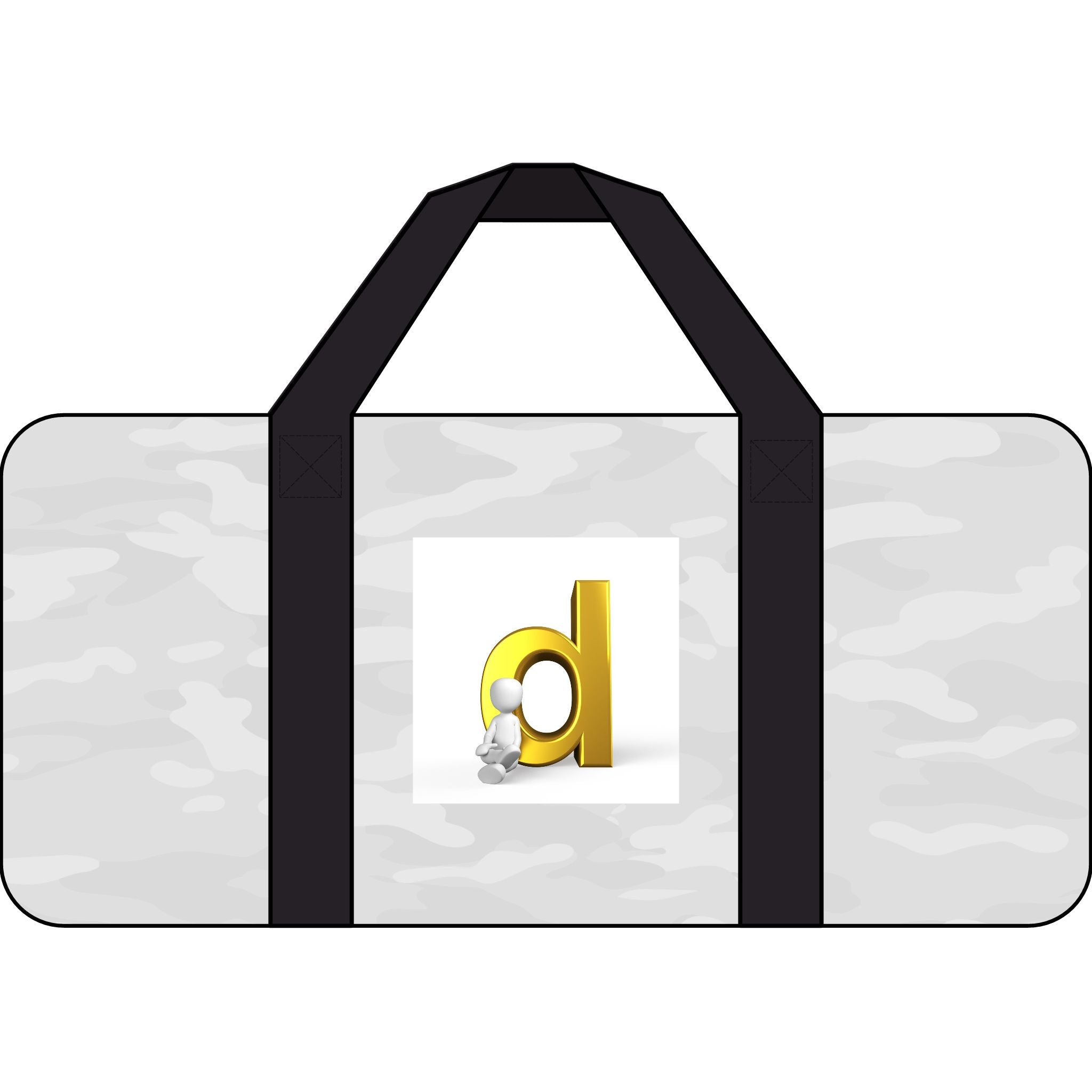 Gold Letter D Logo Duffle Bag | Checker Strap or Camo Travel Duffel