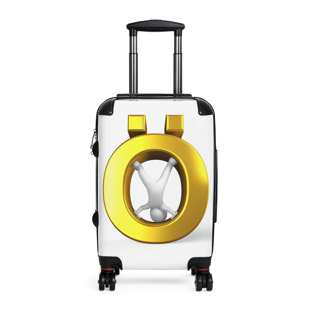 Gold Letter Ö Suitcase | Initial Luggage