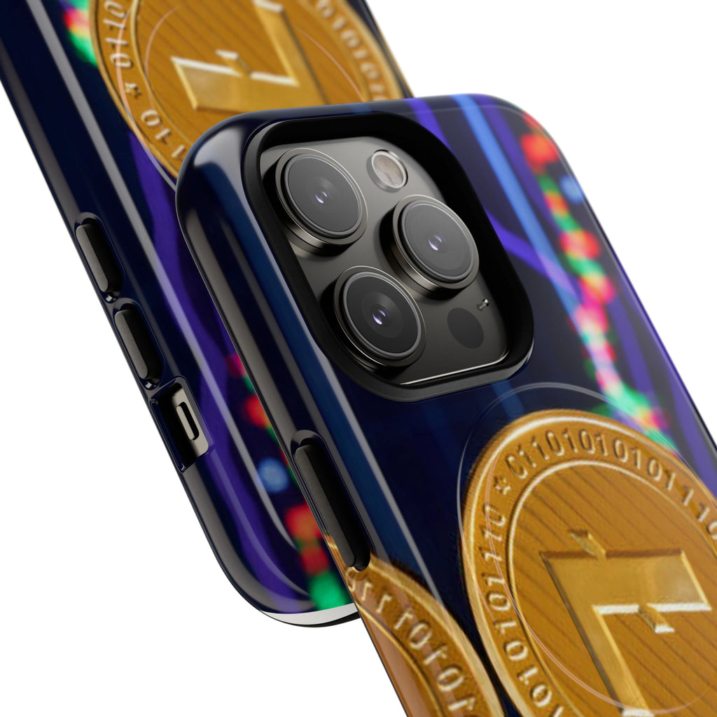 Litecoin Crypto Coin Phone Case | Tough Magnetic Case, Blockchain Design