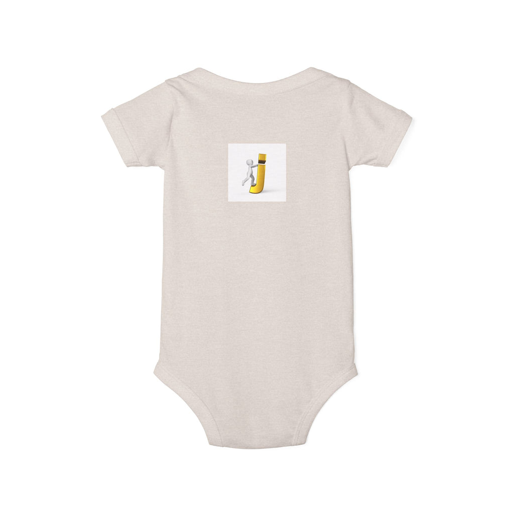 Figure Riding Letter J | Infant One Piece | Cute Bodysuit