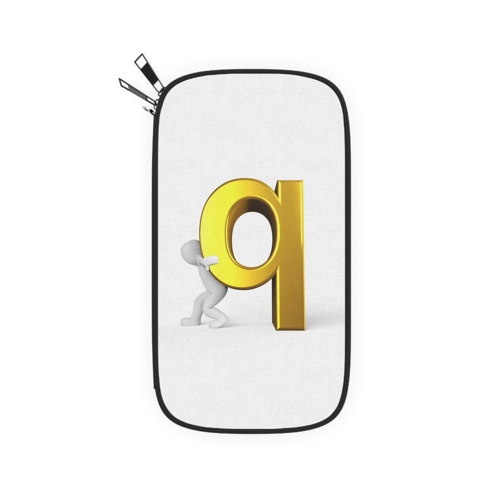 Golden Letter Q Passport Wallet | Travel Accessory