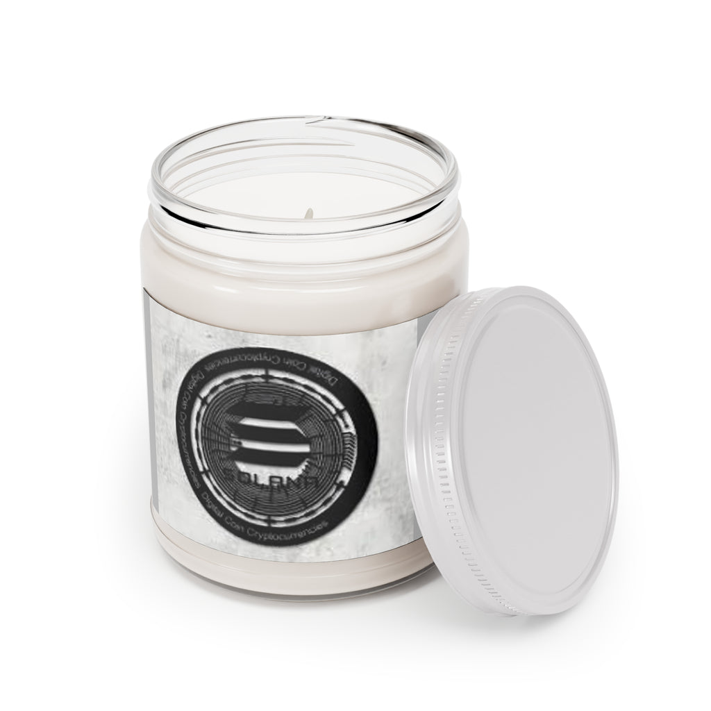 Solana Crypto Coin Candle 9oz Soy Candle | White Lid