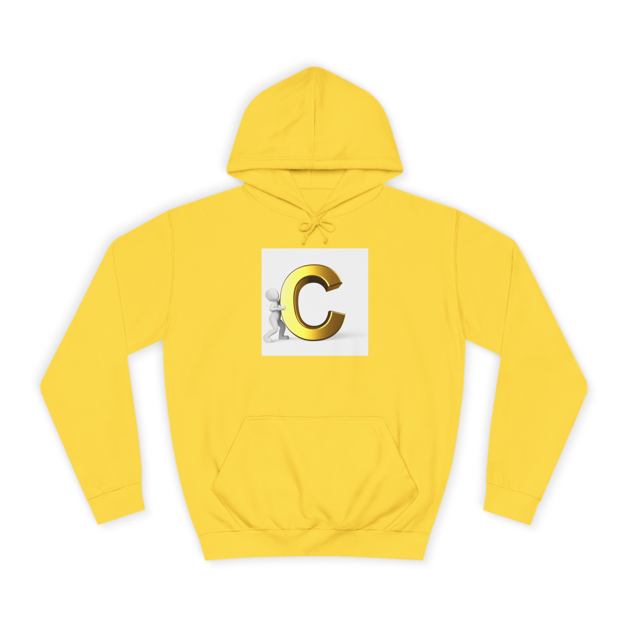 Gold Letter C Hoodie | Monogram Initial C Sweatshirt