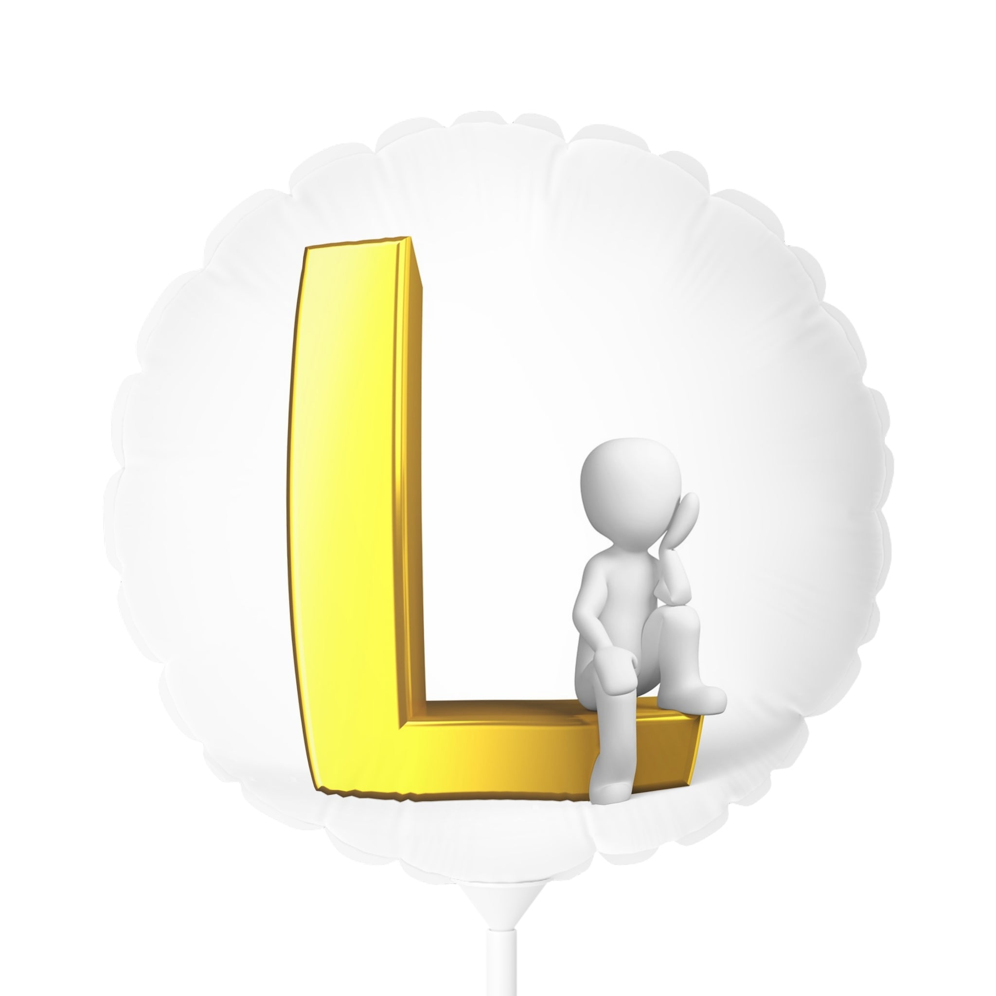 Letter L Character Balloon | 11" Round Mylar Balloon