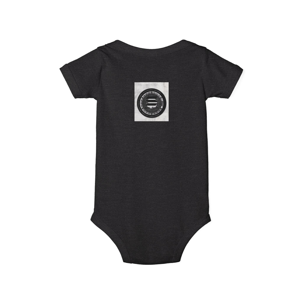 Solana Cryptocurrency Infant One Piece | Monochrome Badge Design
