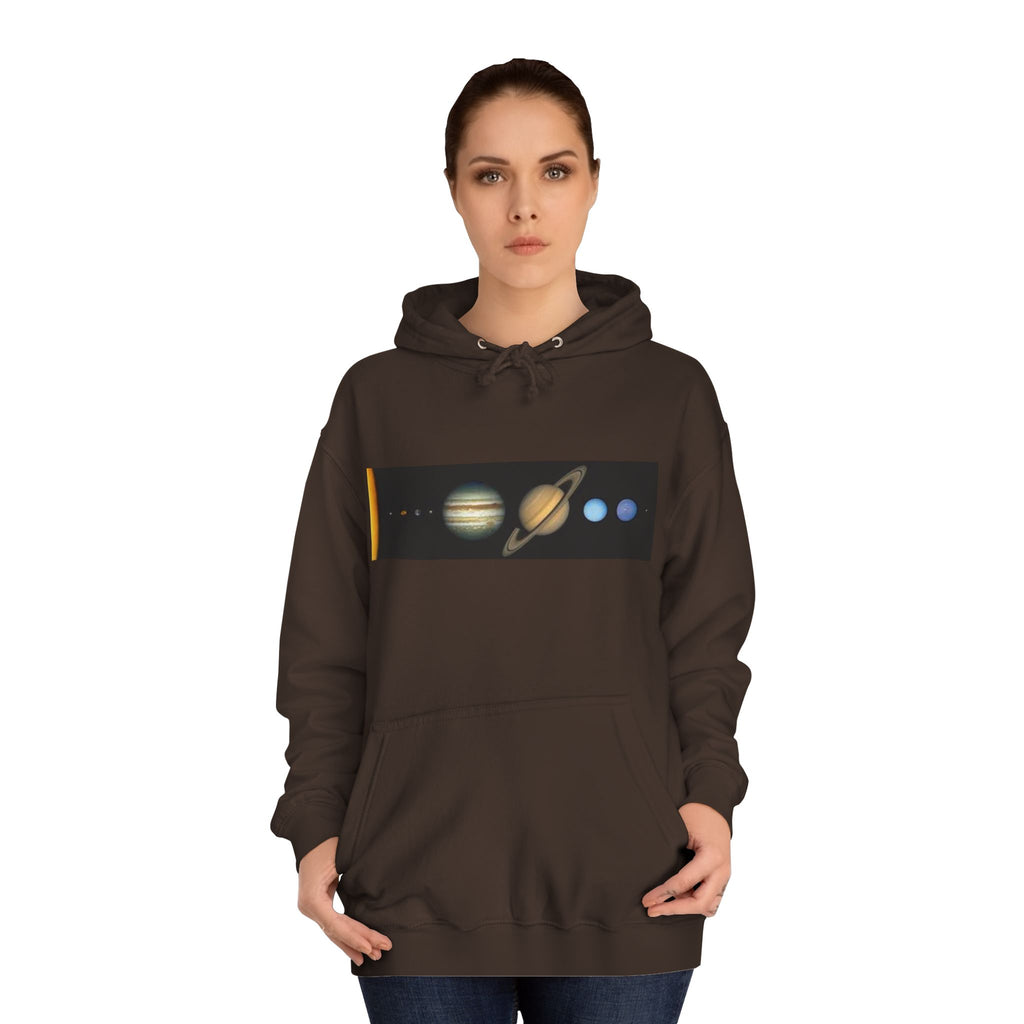 Solar System Planets Hoodie | Saturn Jupiter Earth Mars Nebula Design