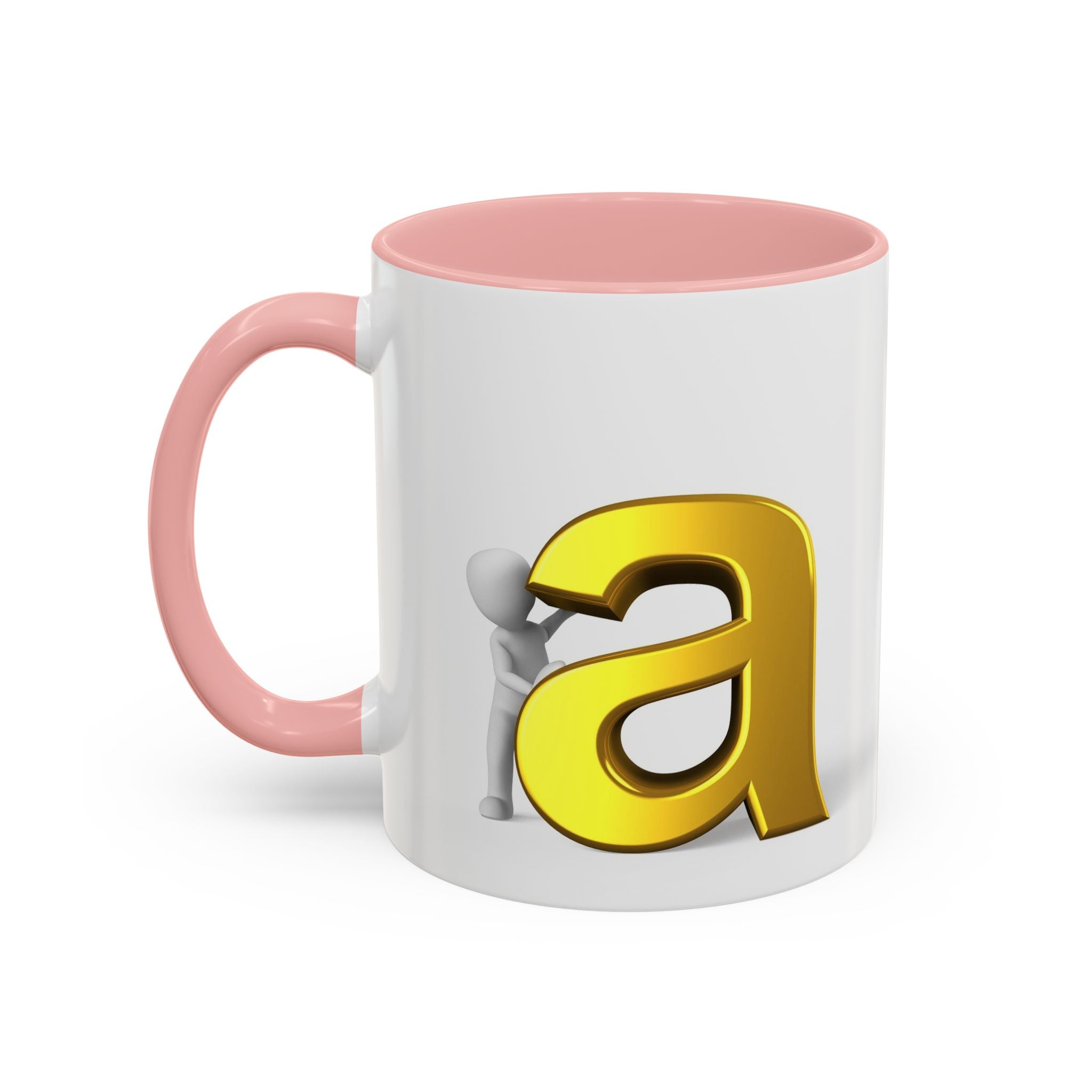 Gold Letter A Monogram Mug | Accent Coffee Mug 11oz 15oz
