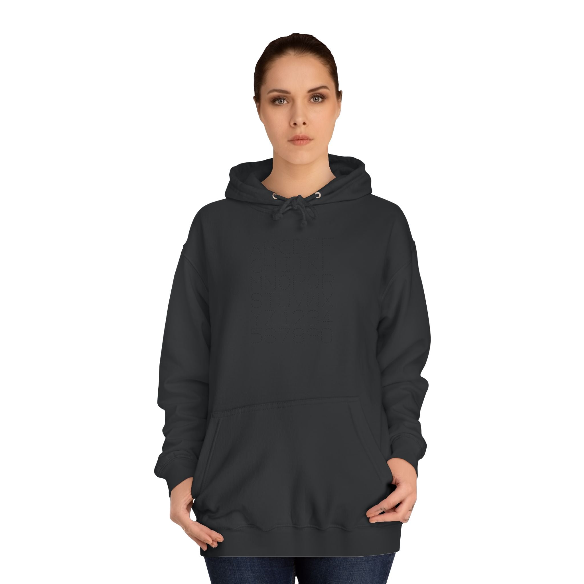 College Dotted Alphabet Hoodie | Campus Sweatshirt, Collegiate Style