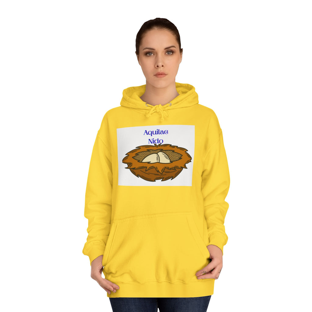 Aquilae Nido Nest Illustration Hoodie | College Crest Style