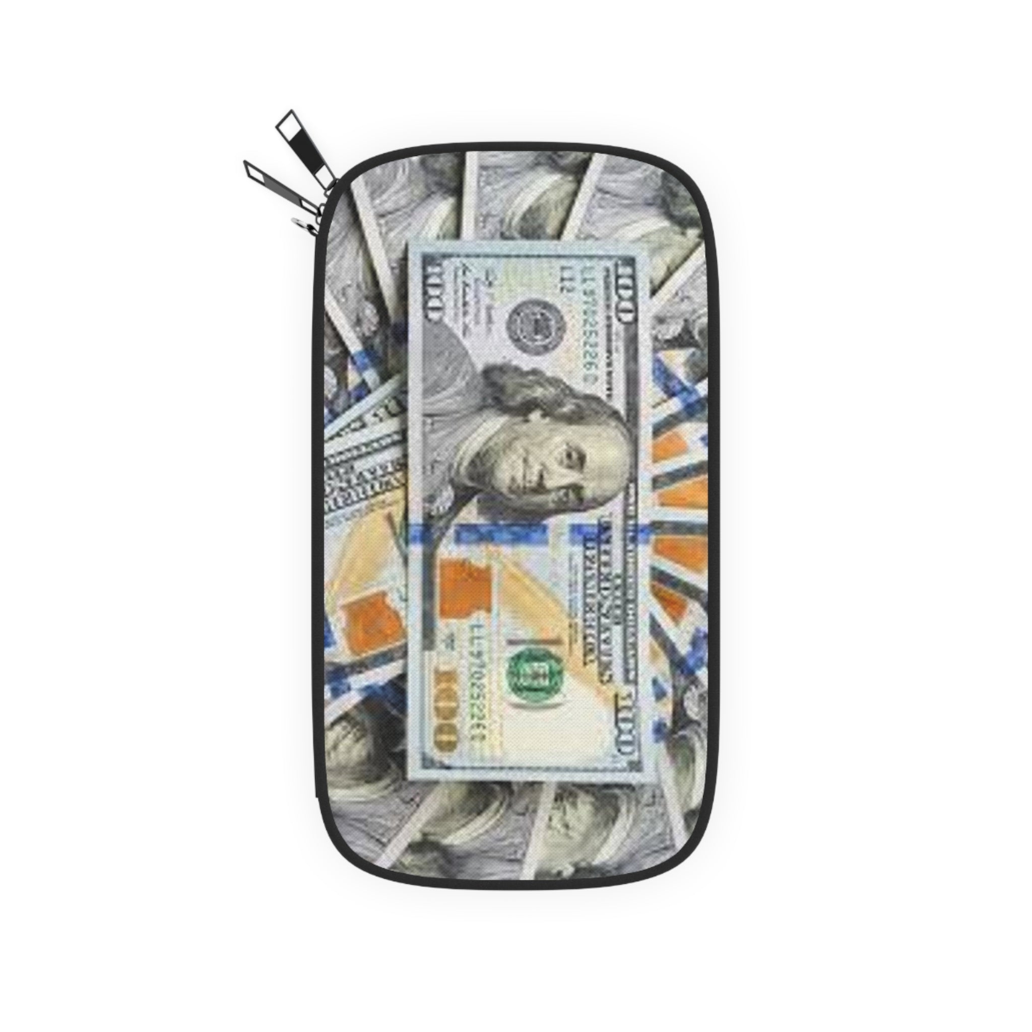 Hundred Dollar Bill Passport Wallet | Money Print Travel Document Holder