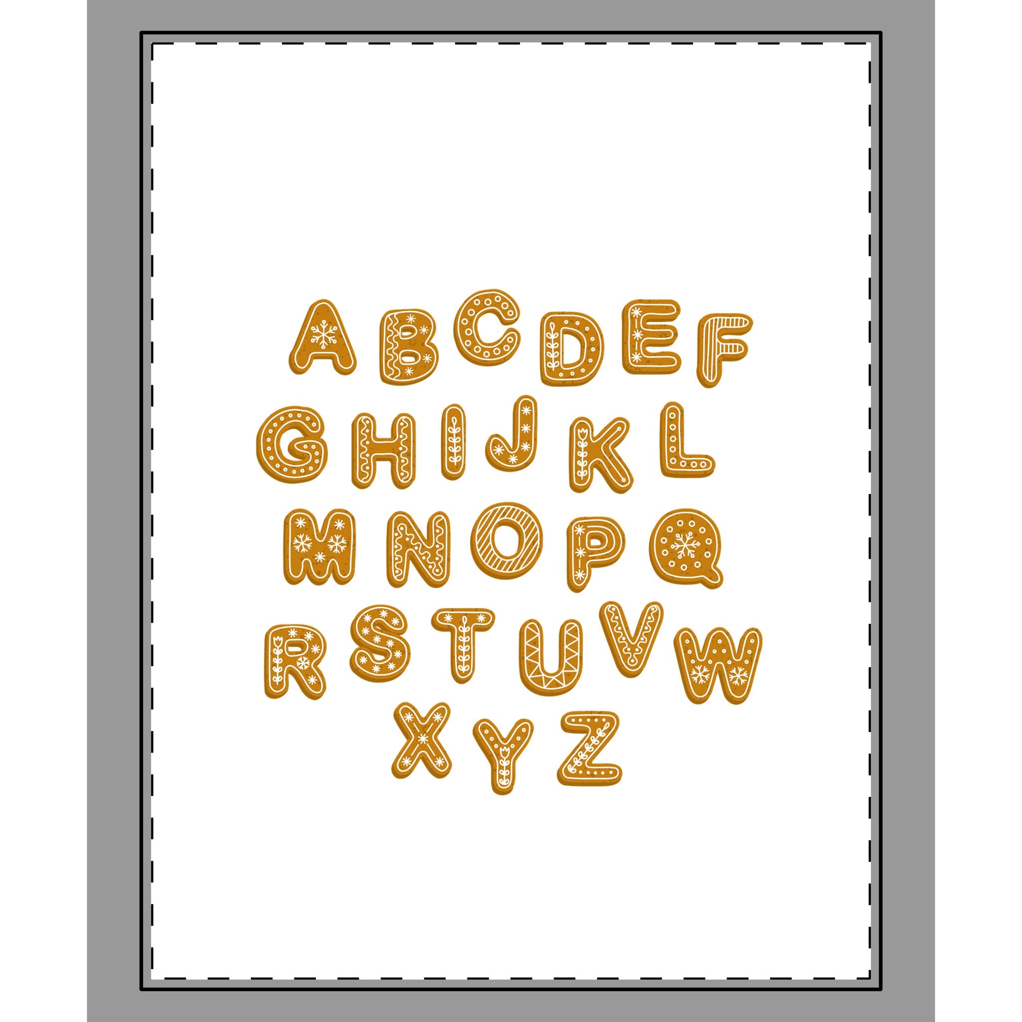 Jeté de lit alphabet pain d'épices tressé | Jeté de lit festif à lettres