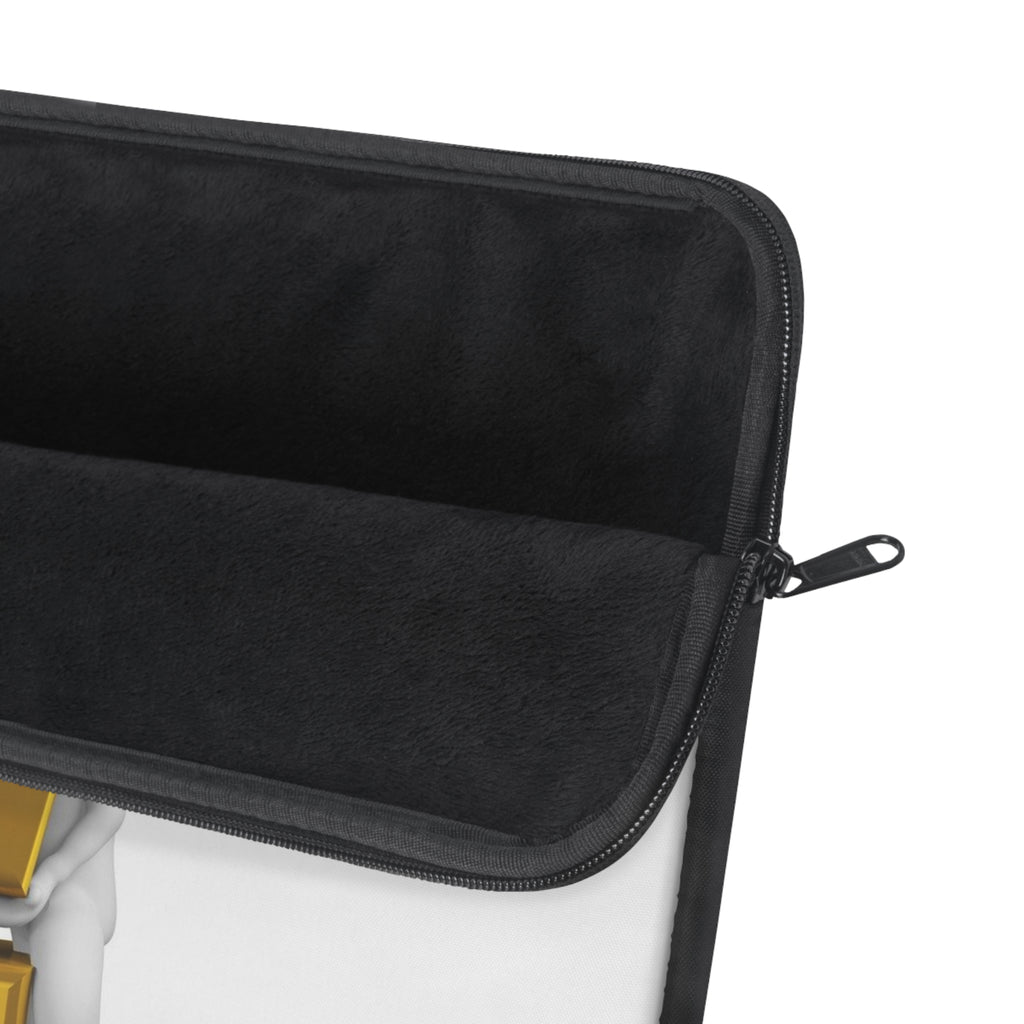 3D Exclamation Mark Character Laptop Sleeve | Funny Alert Icon Design