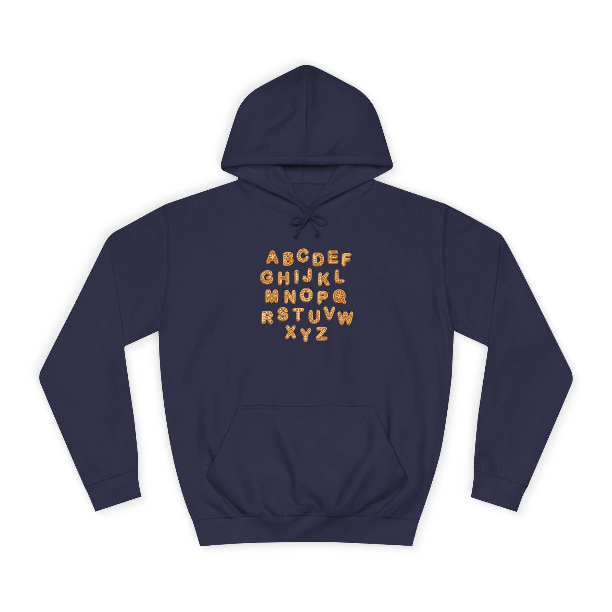 Sweat à capuche Alphabet Biscuits | Sweatshirt Lettres de A à Z Police Biscuits