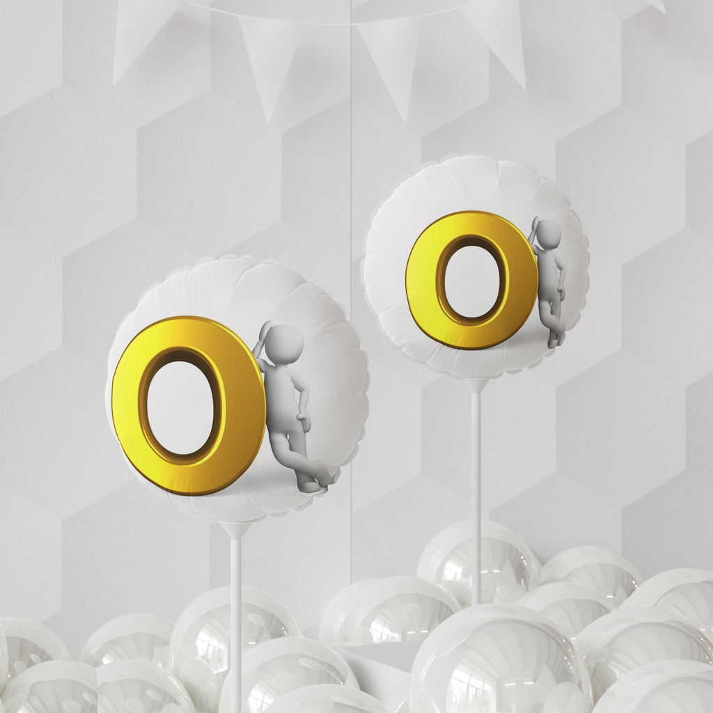 Gold Letter O Balloon 11" Foil Balloon | Round or Heart Shape