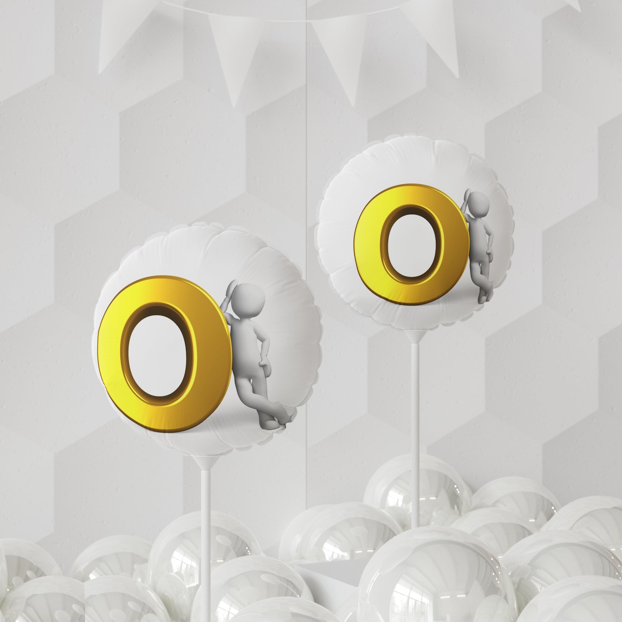 Gold Letter O Balloon 11" Foil Balloon | Round or Heart Shape