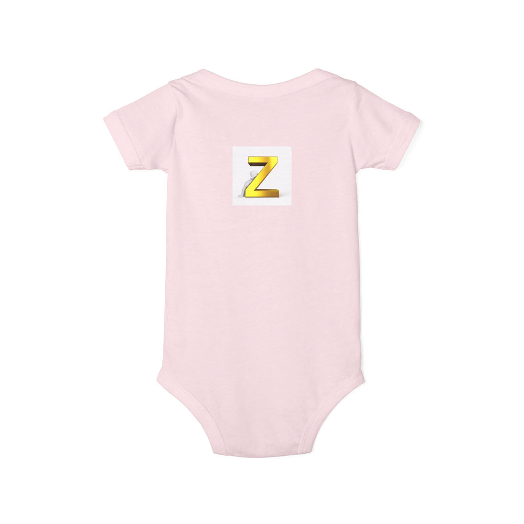 Gold Letter Z Infant Onesie | Baby Monogram Bodysuit