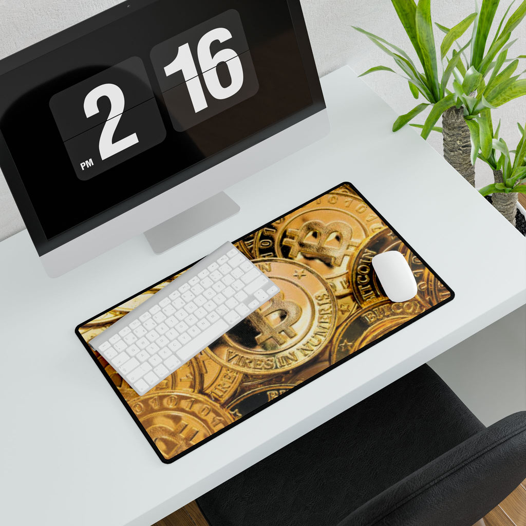 Bitcoin Coin Pile Desk Mat | Crypto Gaming Mouse Pad