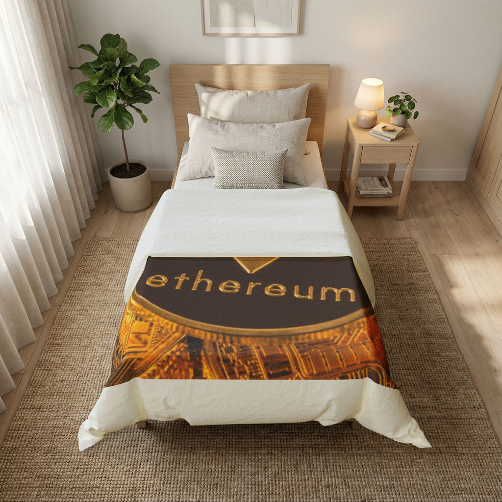 Ethereum Coin Duvet Cover | Crypto Cryptocurrency Bedding
