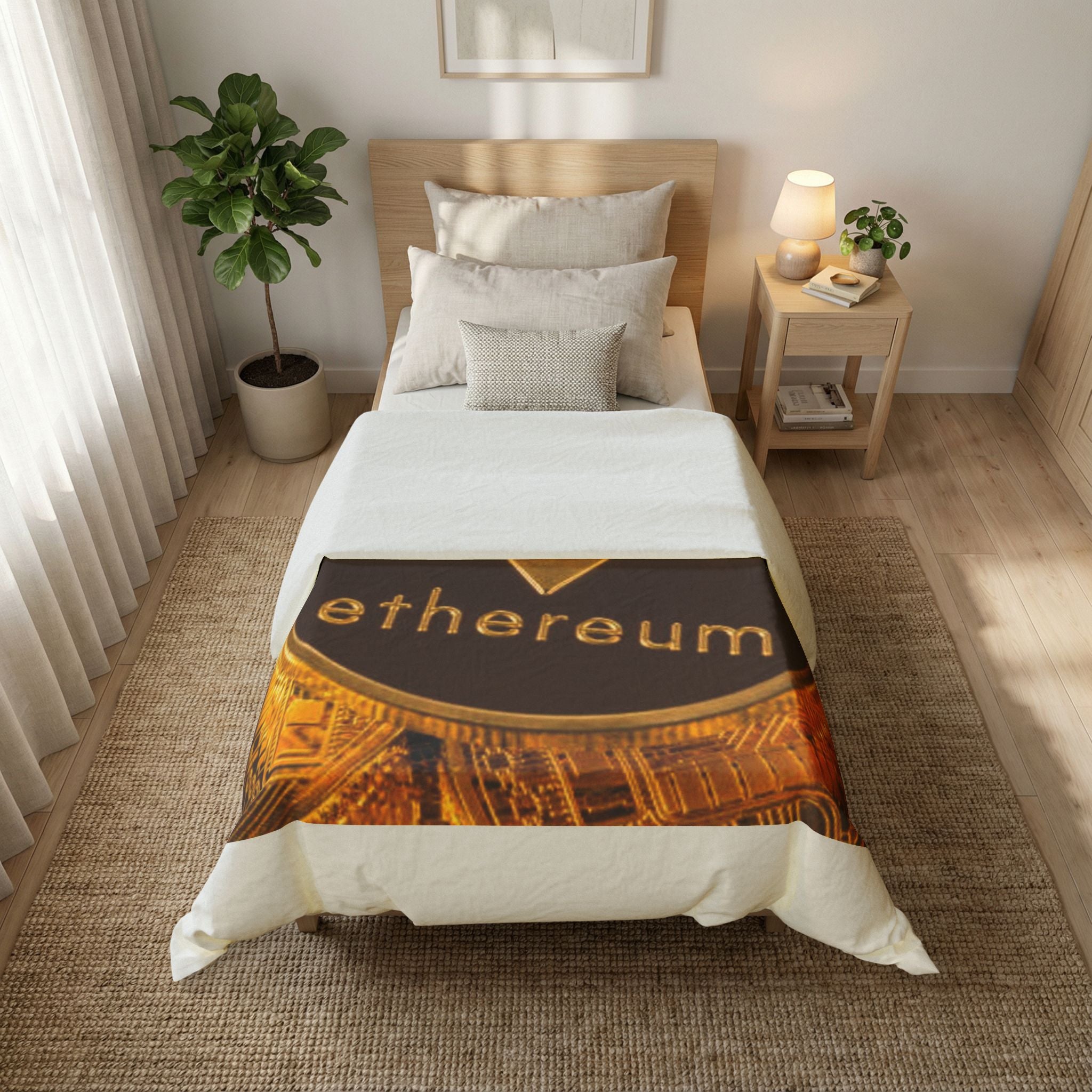 Ethereum Coin Duvet Cover | Crypto Cryptocurrency Bedding