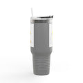 3D Stick Figure with Gold Letter T Insulated Travel Mug 40oz | Tall Tumbler
