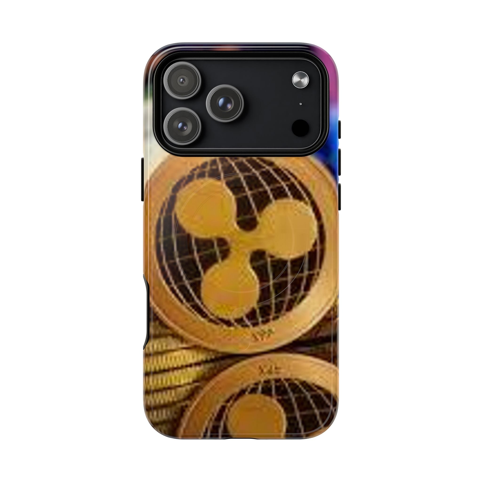 Coque de protection rigide magnétique design Ripple Coin | Coque de téléphone Crypto Ripple