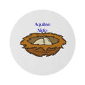 Aquilae Nido bird nest illustration round rug | nursery decor, nature motif