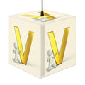 Light Cube Lamp | Gold Letter V