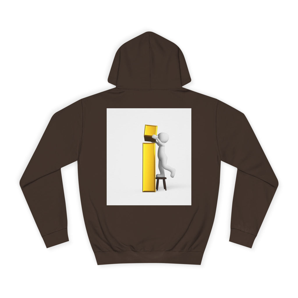 Stick Figure Building Letter i Hoodie | Minimal Illustration